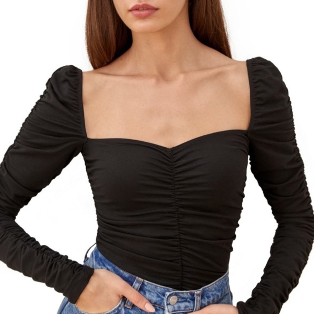 Reformation Esra Queen Anne Top